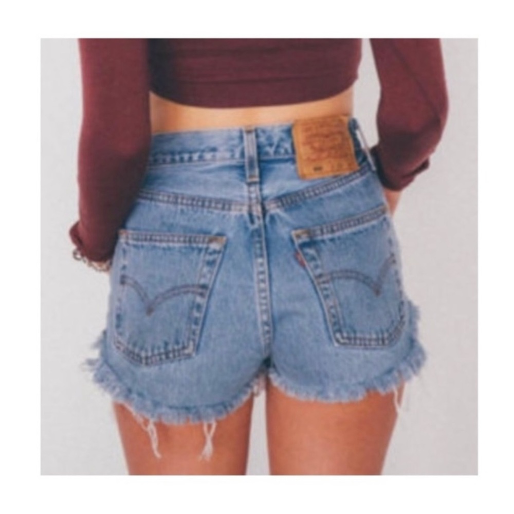 Vintage High Waisted Levi's 501 Denim Shorts